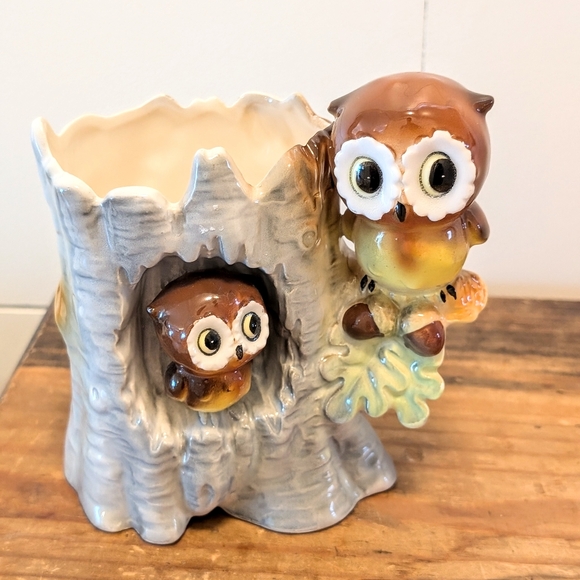Other - Vintage Japan Norcrest Relpo Owl Small Planter 🦉